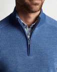 PETER MILLAR OUTERWEAR - 14 ZIP OVERLOOK RIB 1/4 ZIP