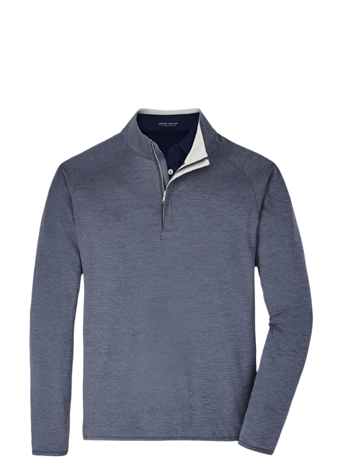PETER MILLAR OUTERWEAR - 14 ZIP STEEL / M STEALTH PERFORMANCE 1/4 ZIP