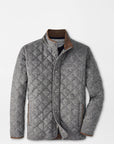 PETER MILLAR OUTERWEAR - COAT GALE GREY / M SUFFOLK QUILTED WOOL TRAVEL COAT