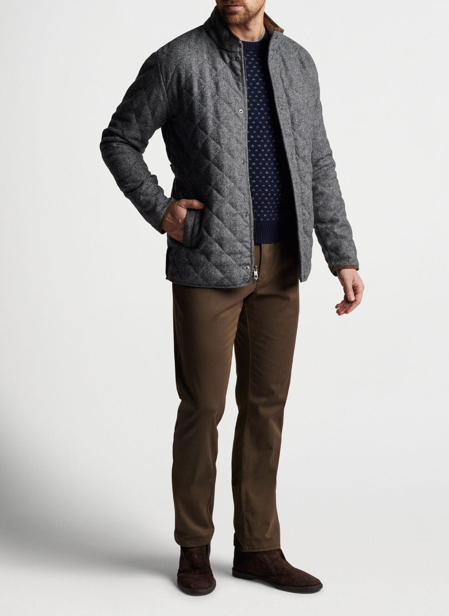 PETER MILLAR OUTERWEAR - COAT SUFFOLK QUILTED WOOL TRAVEL COAT