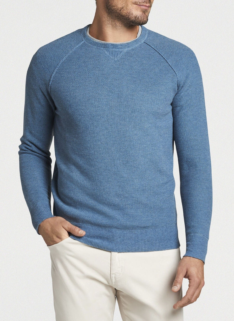 PETER MILLAR SWEATERS LAKE / XL COTTON MERINO HONYECOMB CREW