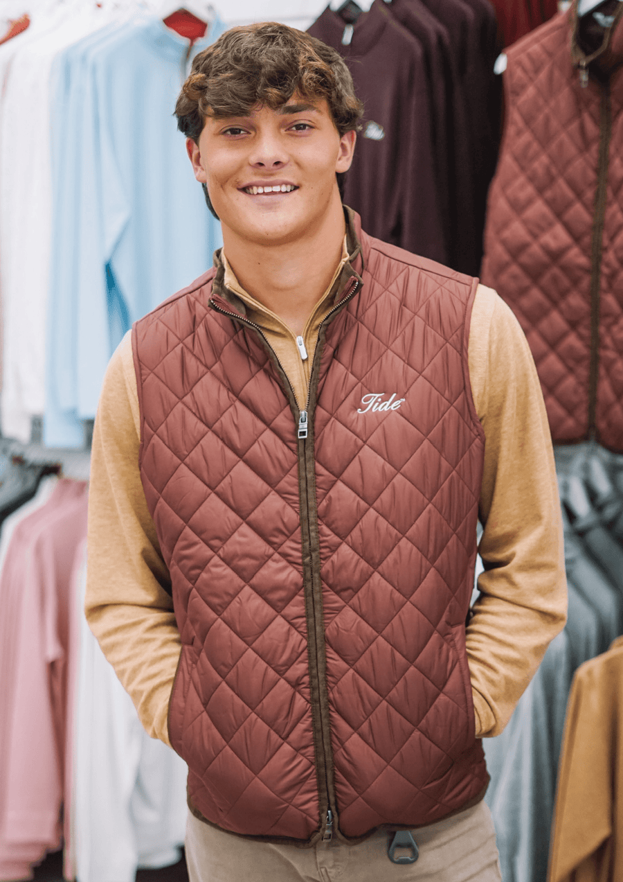 PETER MILLAR VEST TIDE ESSEX QUILTED TRAVEL VEST