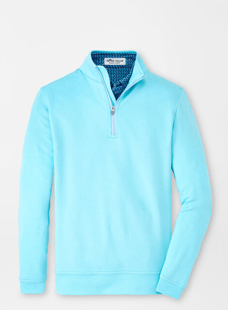 PETER MILLAR YOUTH - LS 14 ZIP BEACH GLASS / S YOUTH PERTH MELANGE PERFORMANCE 1/4 ZIP