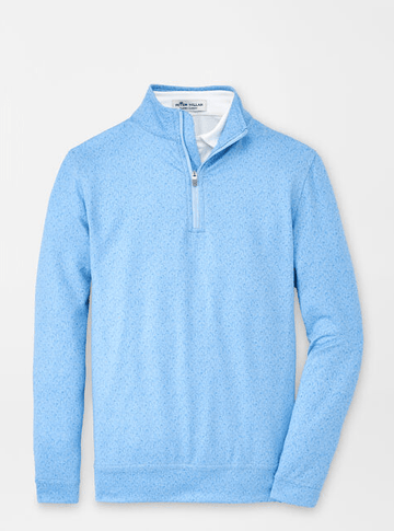 PETER MILLAR YOUTH - LS 14 ZIP COTTAGE BLUE / S YOUTH PERTH CLUBS PERFORMANCE 1/4 ZIP