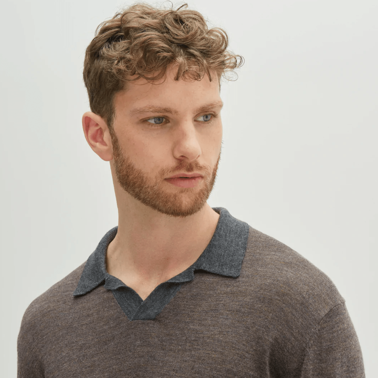 RENWOOD OPEN COLLAR POLO Christopher Mobley