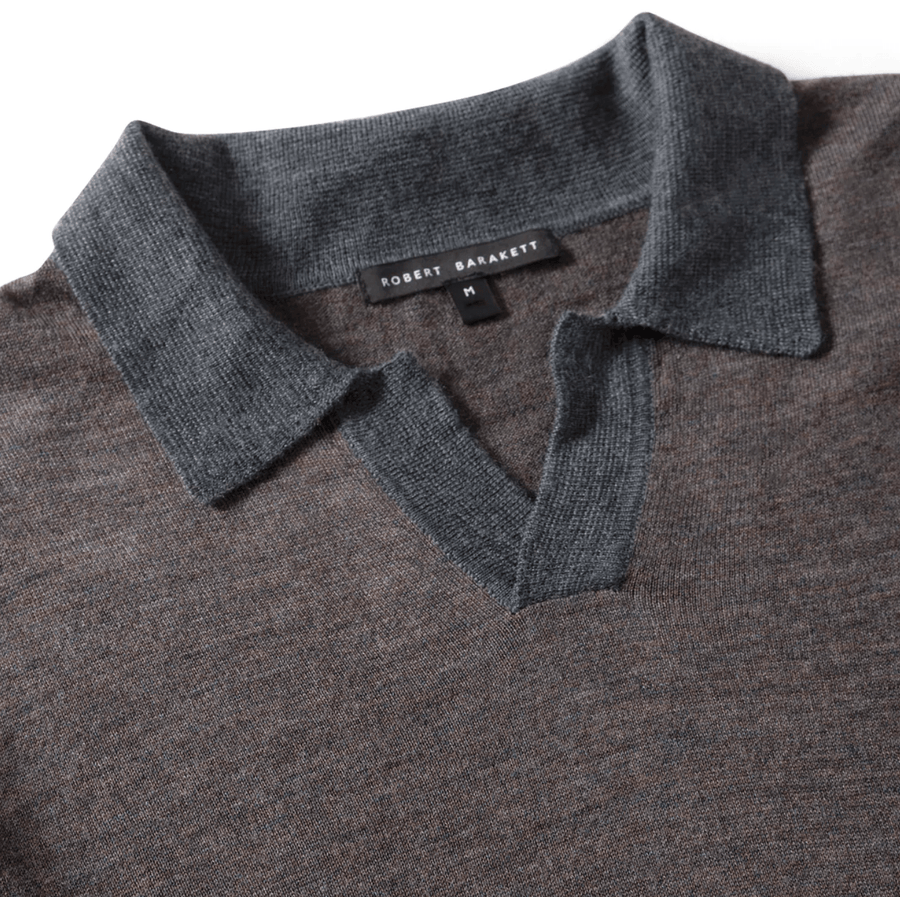 ROBERT BARAKETT KNIT SHIRTS RENWOOD OPEN COLLAR POLO