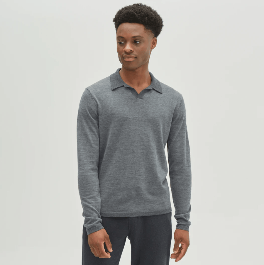ROBERT BARAKETT KNIT SHIRTS RENWOOD OPEN COLLAR POLO