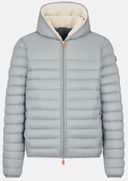 SAVE THE DUCK JACKET SHARK GREY / XL MENS  NATHAN FAUX FUR LINED HOODED JACKET