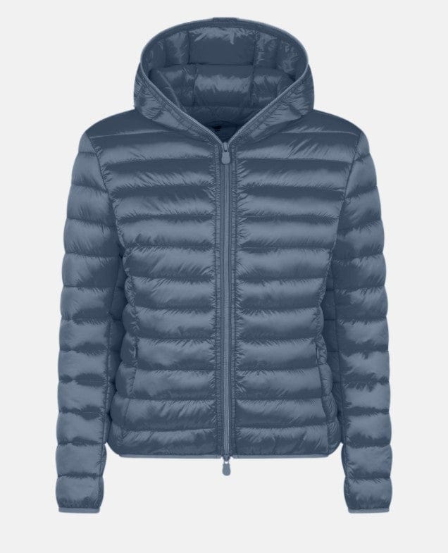 SAVE THE DUCK JACKET STEEL BLUE / L ALEXIS HOODED JACKET