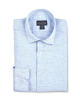 SCOTT BARBER SHIRTS - LS SPORT LINEN COTTON BARRE BUTTON DOWN