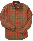 TOM BECKBE FLANNEL RUST/GREY / S WRIGHTS TWILL SHIRT