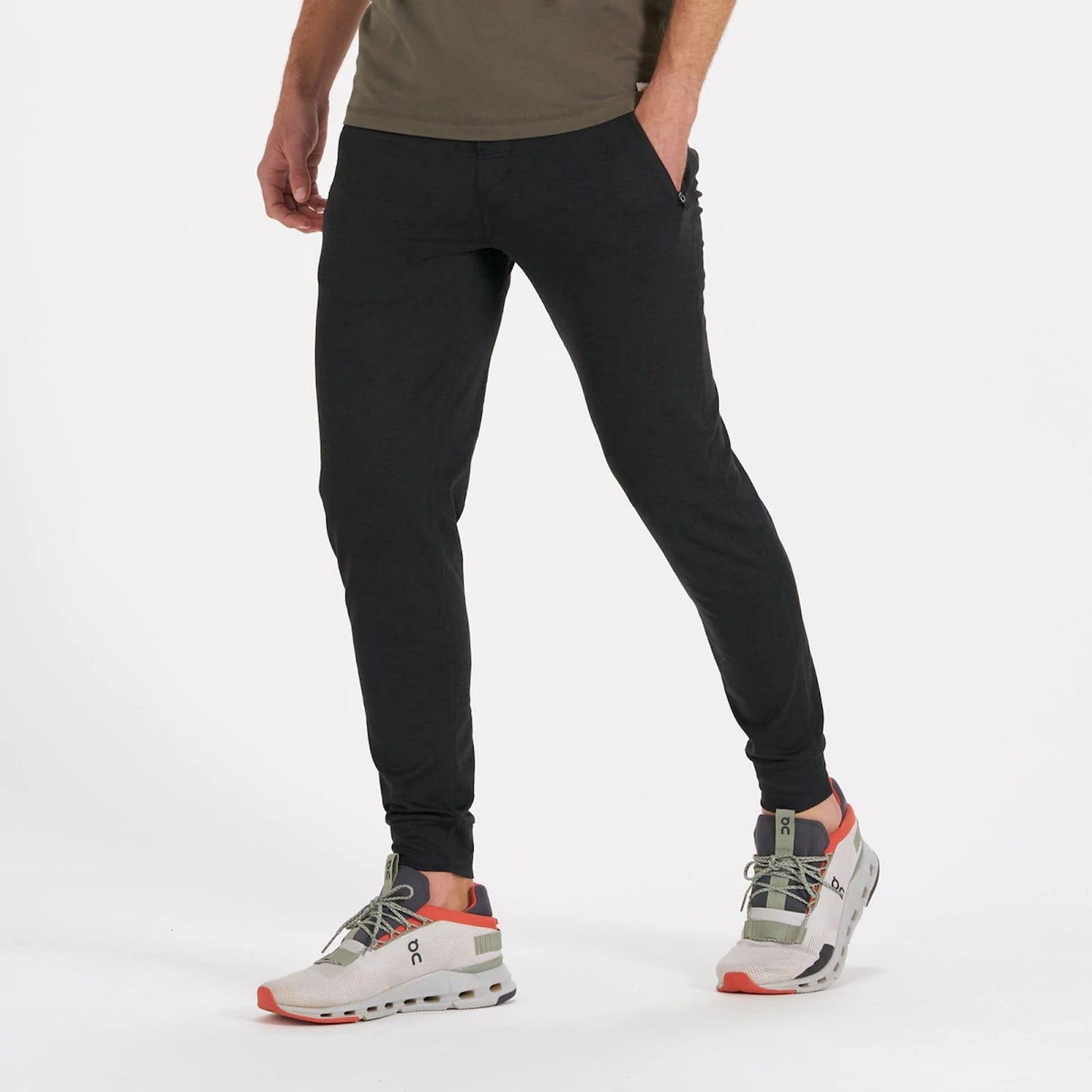 VUORI PANTS - ATHLEISURE BLACK HEATHER / L PONTO PERFORMANCE JOGGER